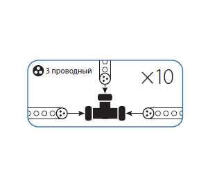 Коннектор "T" образный для Дюралайта 3W 13мм Космос KOC-DL-3W13-CT в Ярославле