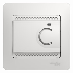 Термостат Glossa электронный для теплого пола с датчиком  в сборе бел. SchE GSL000138