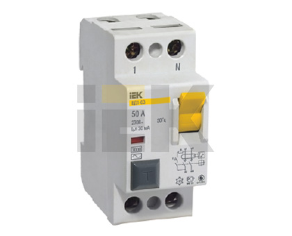 Выключатель дифференциального тока (УЗО) 2п 32А 30мА тип A ВД1-63 IEK MDV11-2-032-030 в Ярославле