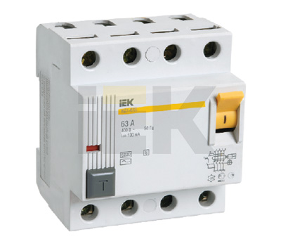 Выключатель дифференциального тока (УЗО) 4п 40А 300мА тип ACS ВД1-63S IEK MDV12-4-040-300 в Ярославле