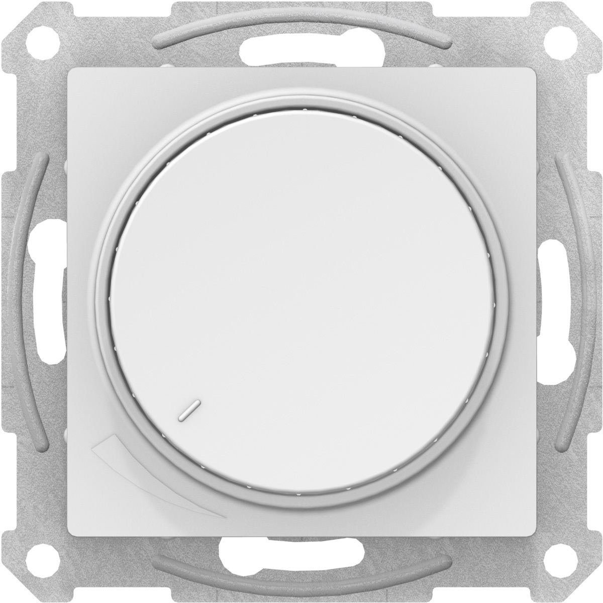 Механизм светорегулятора (диммера) ATLAS DESIGN поворотно-нажимной 630Вт бел. SchE ATN000136