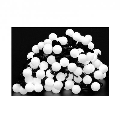 Электрогирлянда "Матовые шарики" 100LED 12м шарики бел. SHlights OLDBL100-W-E