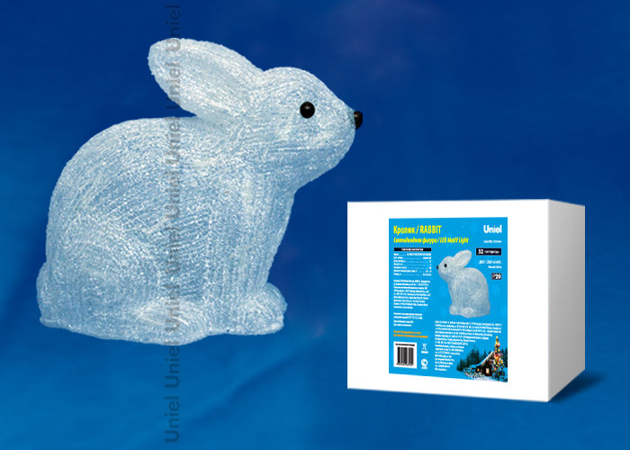 Фигура светодиодная «Кролик» Uniel ULD-M2724-032/STA WHITE IP20 RABBIT 