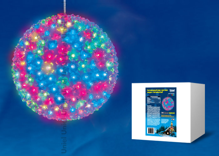 Фигура светодиодная «Шар с цветами сакуры» Uniel ULD-H2727-300/DTA RGB IP20 SAKURA BALL  в Ярославле