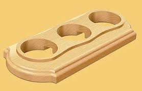 Рамка трехместная деревянная "Элегант" (индивидуальная упаковка) GREENEL серия "МЕЗОНИН" GE70703-25