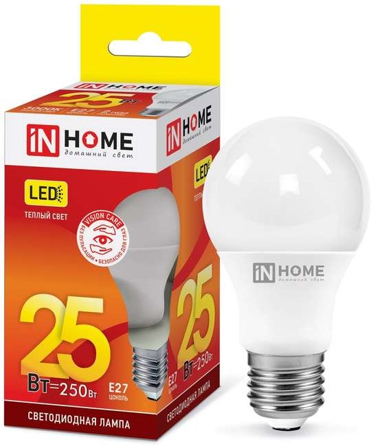 Лампа светодиодная LED-A70-VC 25Вт 230В E27 3000К 2000Лм IN HOME 4690612024066