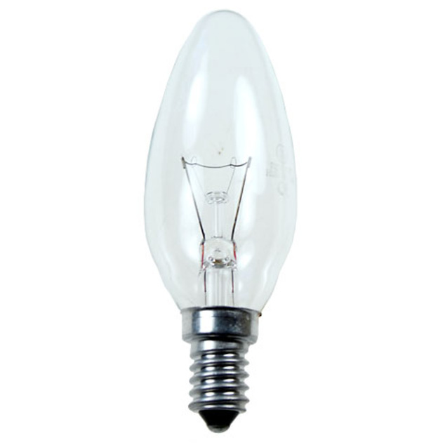 SB CL 40W E14 электрическая лампа свечка прозрачная Comtech (10/100)
