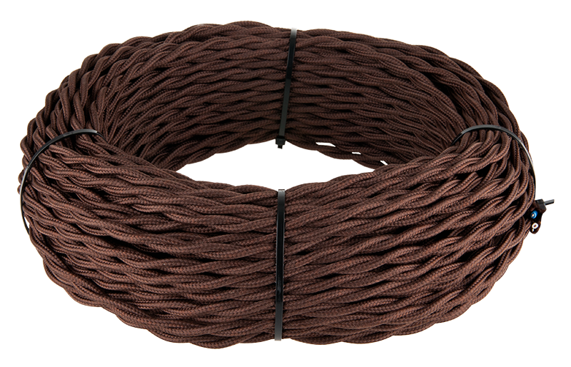 Ретро кабель витой 2х1,5 (коричневый) в Ярославле