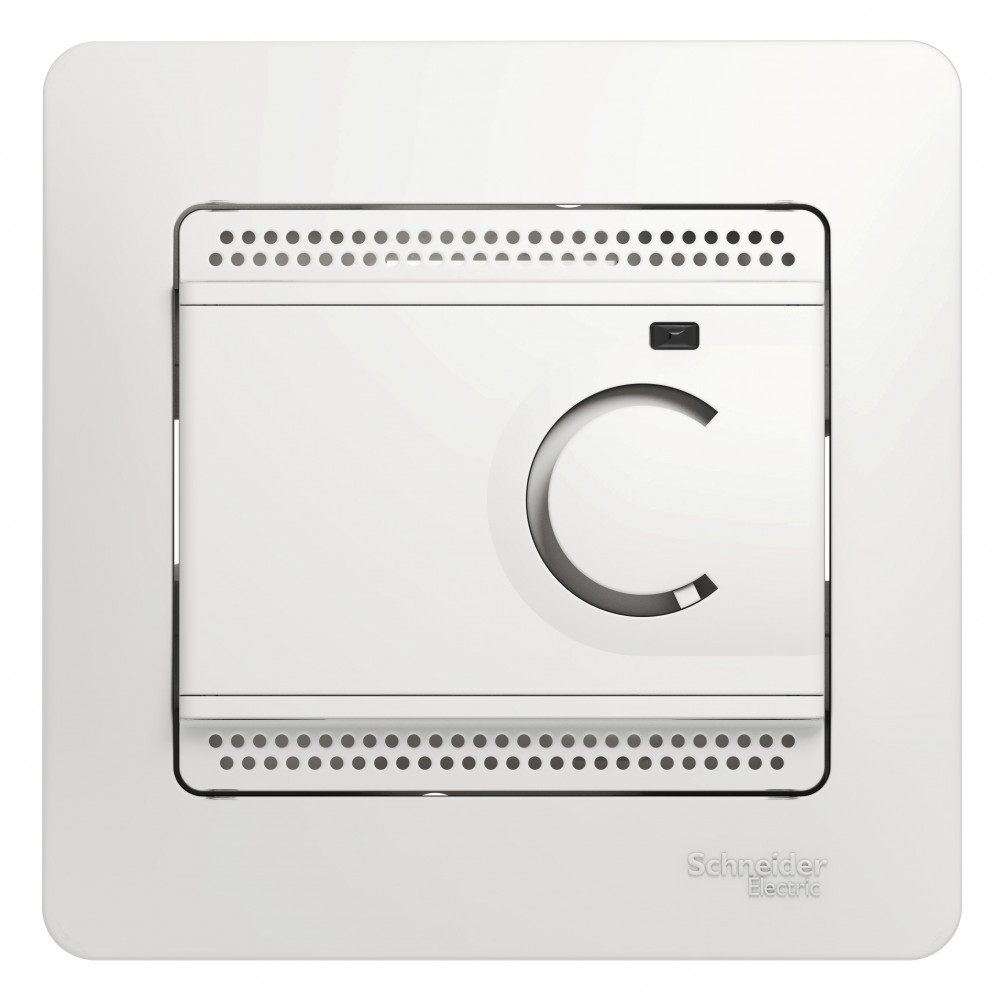 Термостат Glossa электронный для теплого пола с датчиком +5град.C +50град.C 16А в сборе бел. SchE GS