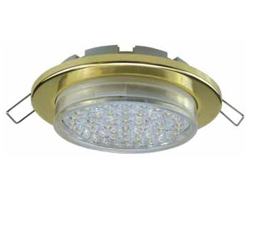 Ecola Light GX53-H6 светильник металл. встраиваемый плоский золото 101x16 TG5325ECB