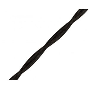 BIRONI Кабель двойной витой коаксиальный в декор оплетке (чёрный) B1-426-73