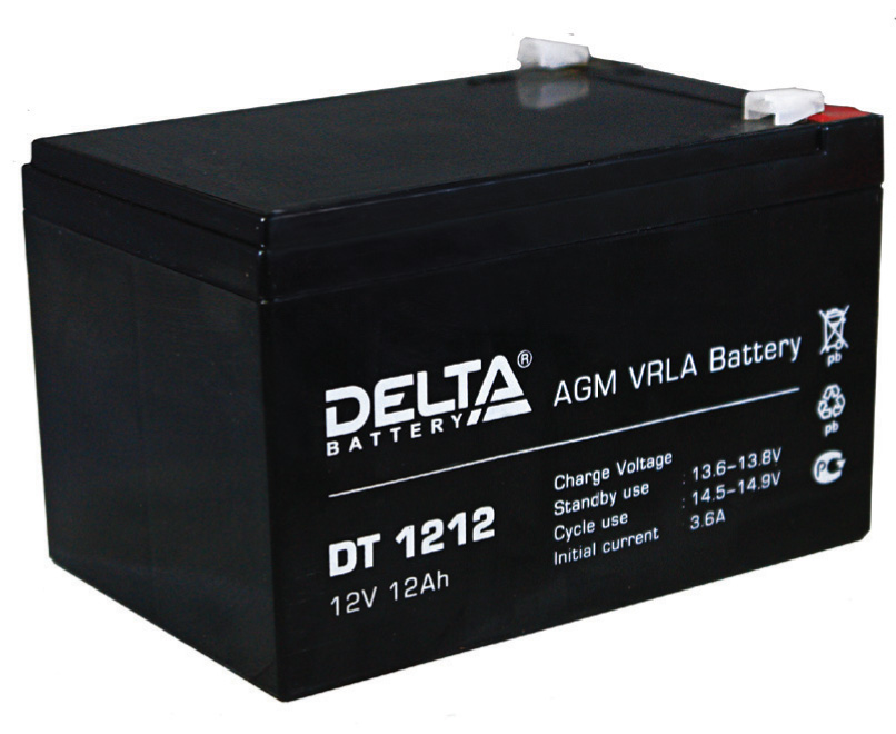 Аккумулятор 12В 12А.ч. Delta DT 1212