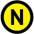 Наклейка "N" (1шт) (d20мм) EKF