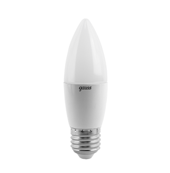 Лампа светодиодная 6.5Вт свеча 4100К белый E27 550лм 150-265В GAUSS 103102207 в Ярославле