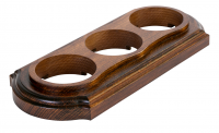 Рамка трехместная деревянная "Элегант" (индивидуальная упаковка) GREENEL серия "МЕЗОНИН" GE70703-26 в Ярославле