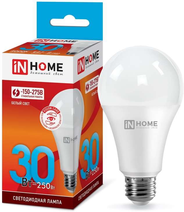 Лампа светодиодная LED-A70-VC 30Вт 230В E27 4000К 2850лм IN HOME 4690612024141