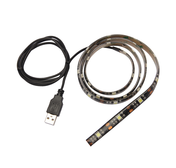 Комплект ленты светодиод. PLS-TV-USB 0.9м WH 5050/30 IP65 black PCB блист. JazzWay 4897062853424