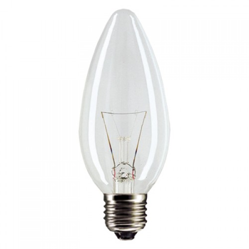 SB CL 60W E27 электрическая лампа свечка прозрачная Comtech (10/100)