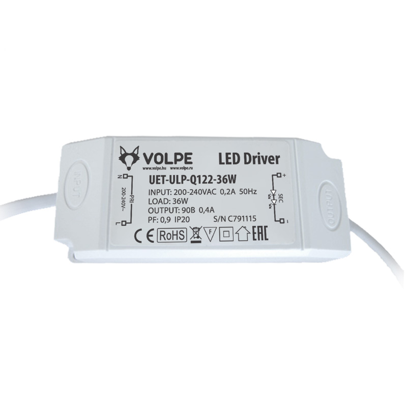 Драйвер светодиодный к светильнику ULP-Q122-36W (код 415556) VOLPE UL-00000438