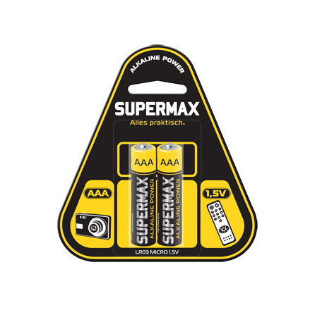 Элемент питания LR03 (уп.2шт) Supermax SUPLR032BL/SUPLR032S в Ярославле