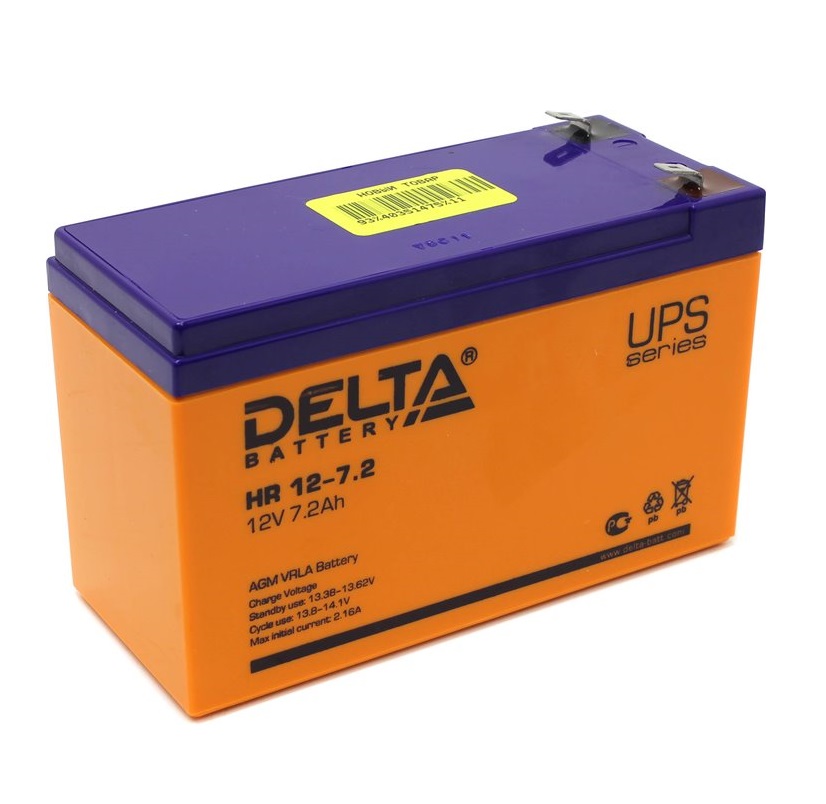 Батарея аккумуляторная 12В 7.2А.ч. Delta HR 12-7.2