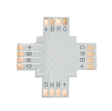 Ecola LED strip connector гибкая соед. плата X для зажим. разъема 4-х конт. 10 mm уп. 5 шт SC41FXESB