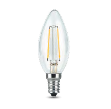 Лампа светодиодная LED Filament Candle E14 5Вт 2700К Gauss 103801105