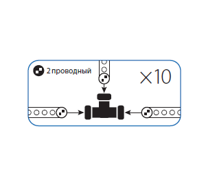 Коннектор "T" образный для Дюралайта 2W 13мм Космос KOC-DL-2W13-CT в Ярославле