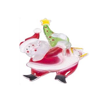 Фигура светодиод. "Санта-Клаус с елочкой" на присоске 1LED 110х70х10 6В IP20 RGB NEON-NIGHT 501-025