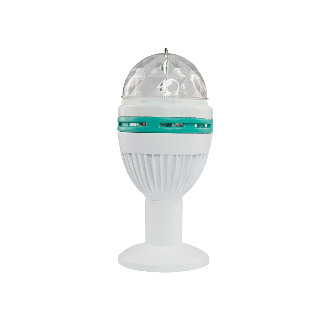Лампа светодиодная "Диско" 80х80х195мм (подставка в компл.) 3LED RGB 6Вт E27 220В NEON-NIGHT 601-251