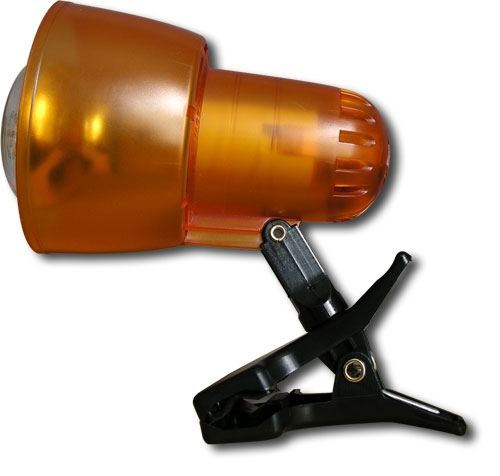 Светильник-прищепка КТ034А 220В 40Вт Е14 R50 прозрачно-оранжевый