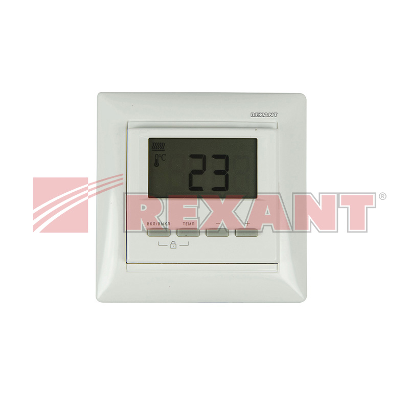 Терморегулятор цифровой RX-511H (белый) REXANT (совместим с Legrand серии Valena) 51-0566
