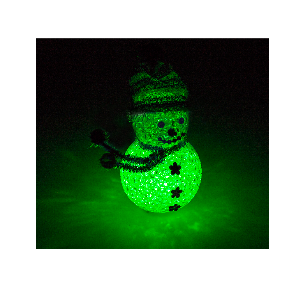 Фигура светодиод. EVA "Снеговик" 1LED 10см RGB 1Вт 4.5В IP20 NEON-NIGHT 513-019