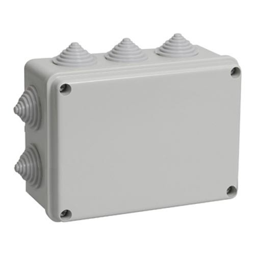 Коробка КМ41246 распаячная для ОП 190х140х120мм IP55 (RAL7035, 10 гермовводов)