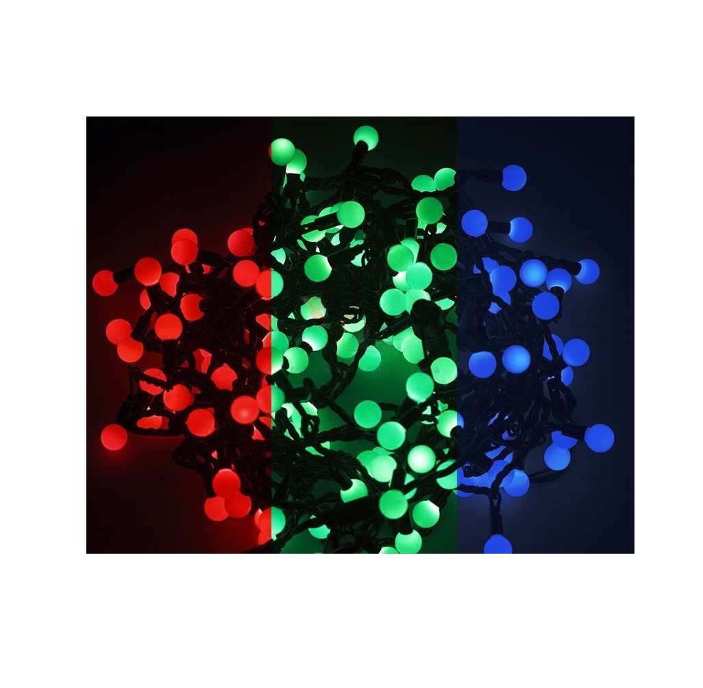 Электрогирлянда "LED-Шарики" 5м d=13мм 30LED RGB темно-зел. пров. 3.6Вт 220В IP20 NEON-NIGHT 303-539