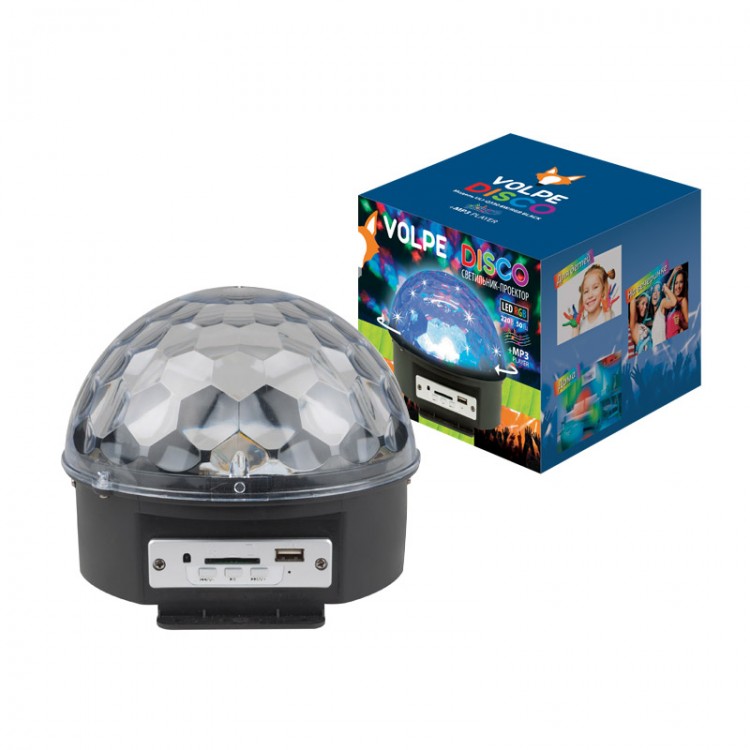 Светодиодный светильник-проектор ULI-Q330 8W/RGB BLACK Диско-шар многоцветный ULIQ330-0093