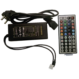 Ecola Контроллер 12V 72W 6A RGB моноблок с блоком питания с большим ИК пультом CRN072ESB