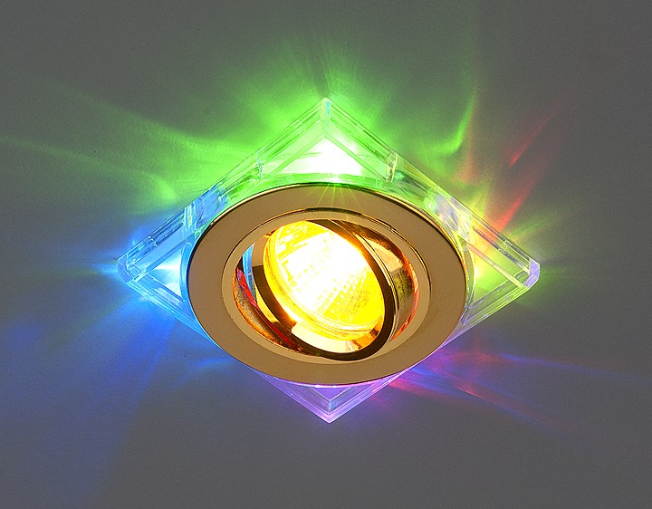 Встраиваемый светильник Elektrostandard 2080 золото/мультиподсветка SC