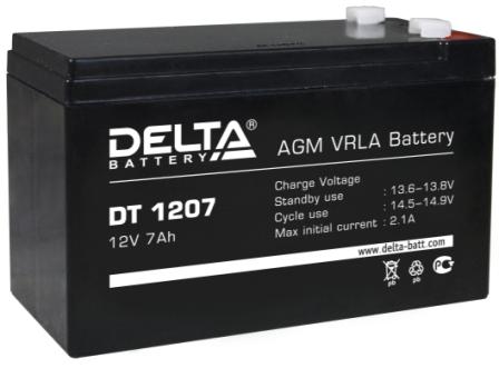 Батарея аккумуляторная 12В 7А.ч (152х65х100) Delta DT 1207 в Ярославле