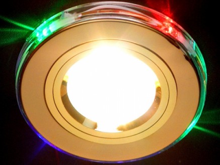 Встраиваемый светильник Elektrostandard 2060/2, золото/мультиподсветка (GL/7-LED) SC